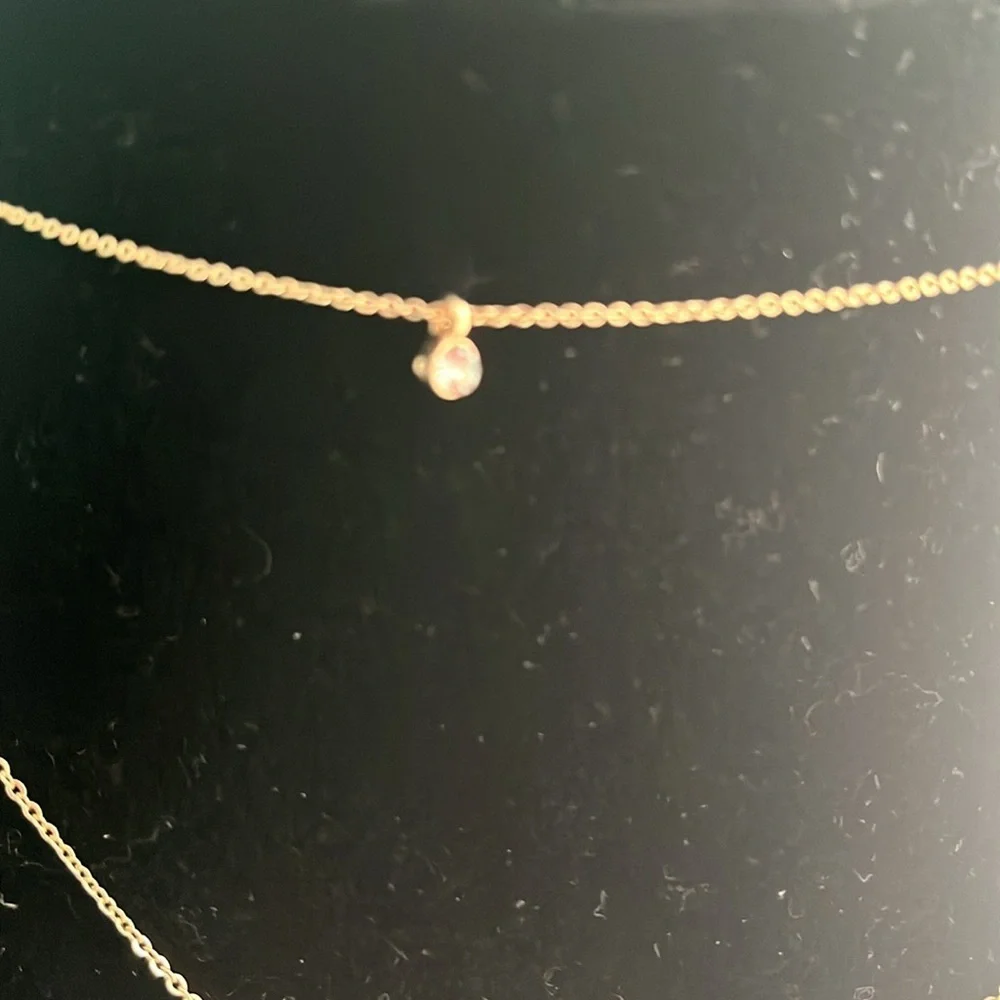 A New Day 3 Strand Necklace Drop Pendant Necklace